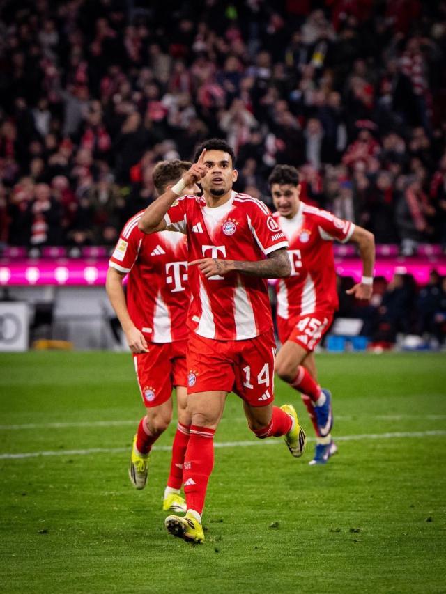 24直播网-【德甲】迪亚斯进3球造2点，拜仁5比1大胜十人霍村